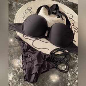 VS bikini top bombshell 34D and NWT beach bunny Beaded Bikini bottoms size M